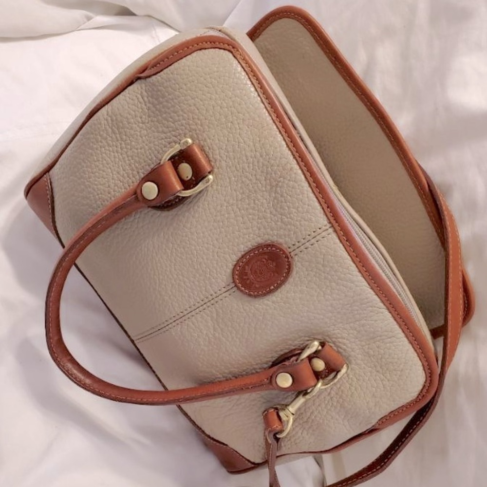 Vintage Liz Claiborne Pebbled Leather Satchel Bag